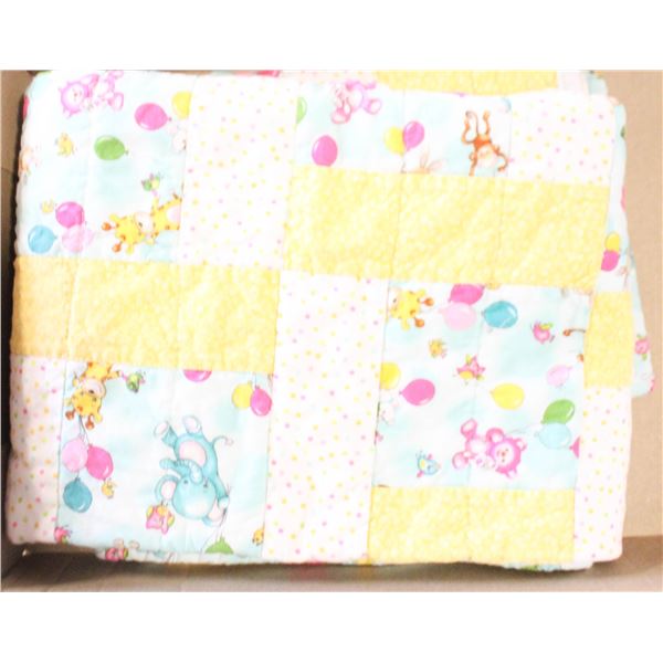 ESTATE INFANT SIZE HANDMADE BABY QUILT