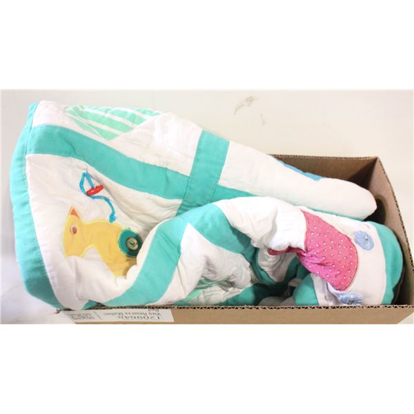 ESTATE INFANT SIZE HANDMADE BABY QUILT
