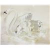 Image 1 : ESTATE CRYSTAL SWAN CANDLE HOLDER IN