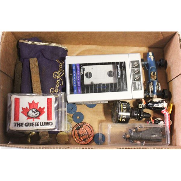 LOT VINTAGE ITEMS RAIL SPIKES WALKMAN OLD