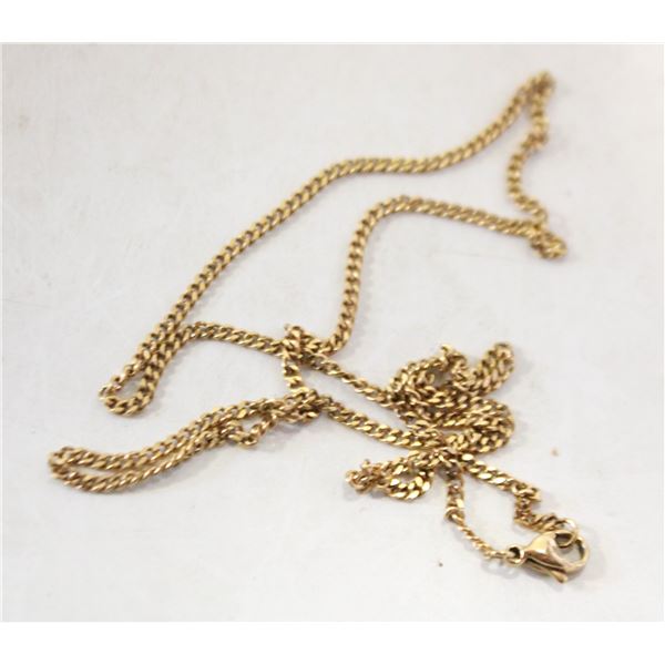 GOLD-TONE CURB CHAIN NECKLACE 20" IN