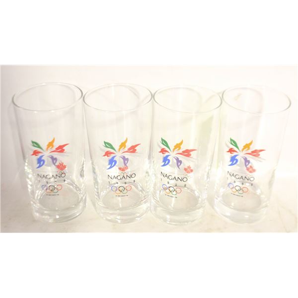 SET OF 4 1998 NAGANO OLYMPICS JAPAN GLASSES