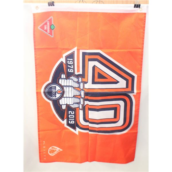 EDMONTON OILERS 40TH ANNIVERSARY FLAG