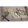 Image 1 : ESTATE RELIGIOUS PENDANTS, PINS, KEYCHAIN,