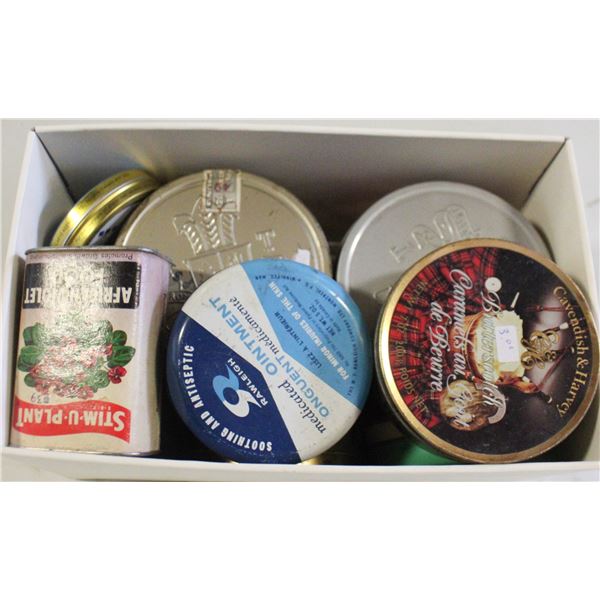 TOBACCO CANS AND ASSORTED
