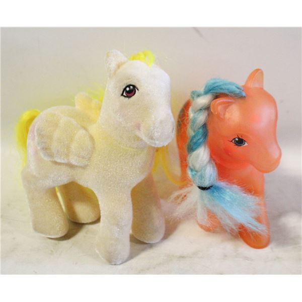 G1 MY LITTLE PONY 1987 & 1985 SO SOFT FLOCKED