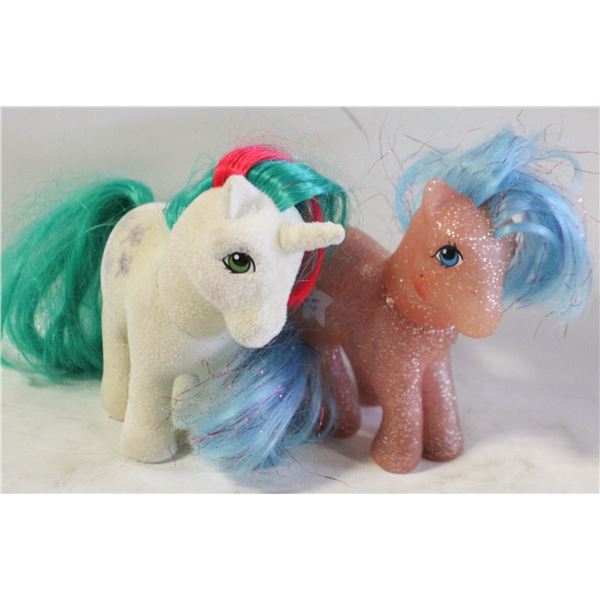 G1 MY LITTLE PONY 1987 & 1985 SO SOFT FLOCKED