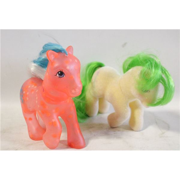 G1 MY LITTLE PONY 1985 & 1985 SO SOFT FLOCKED