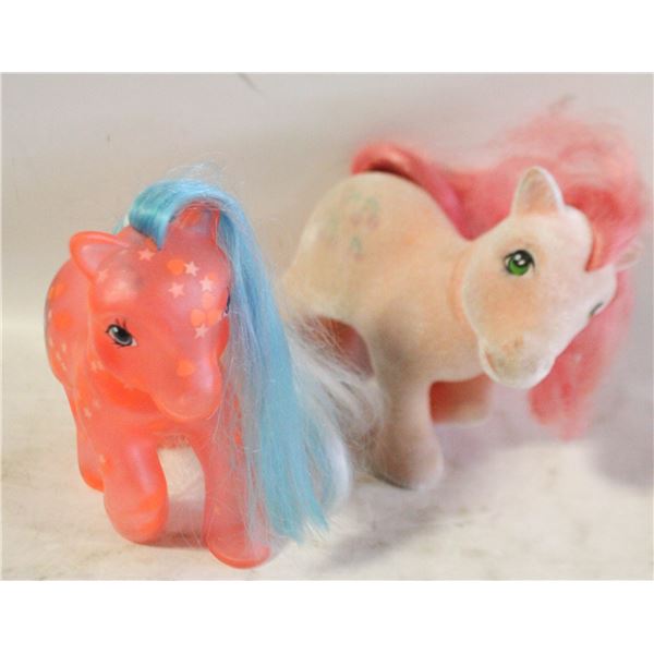 G1 MY LITTLE PONY 1985 & 1985 SO SOFT FLOCKED