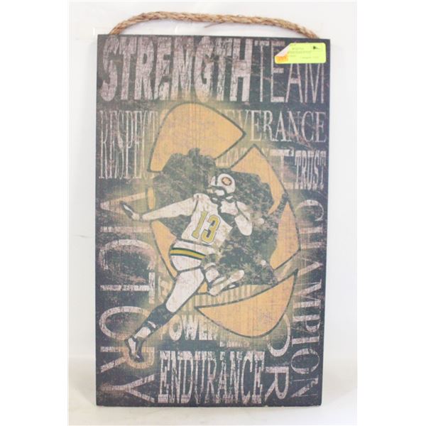 12" X 19" WOOD EDMONTON ESKS/ELKS SIGN