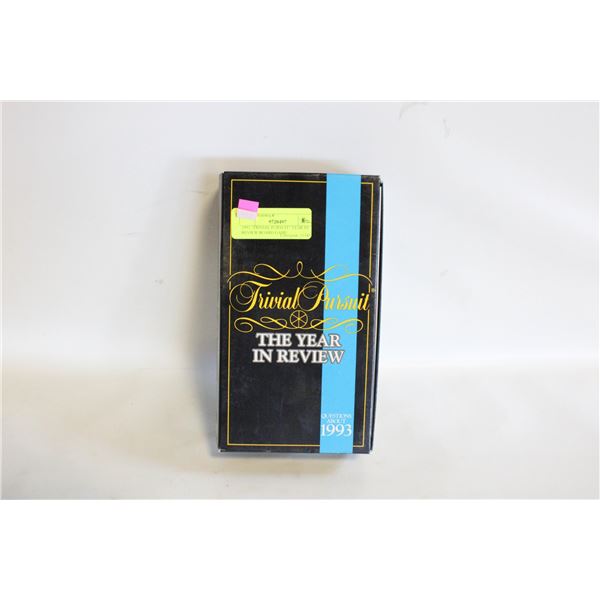 1993 "TRIVIAL PURSUIT" YEAR IN REVIEW BOARD GAME