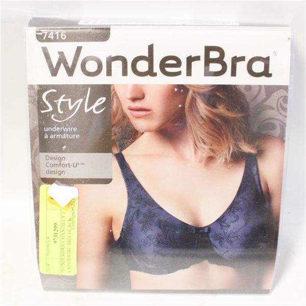 WONDERBRA CHANTILLY LACE UNDERWIRE BRA BLACK