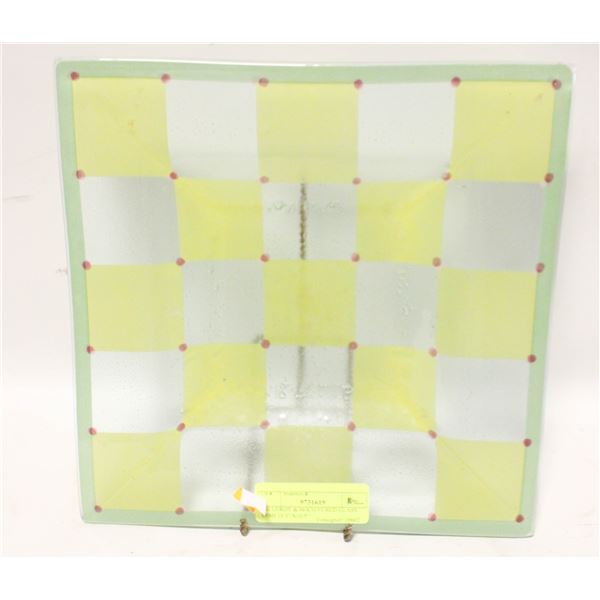VILLEROY & BOCH FUSED GLASS DISH 10.5’’X10.5’’