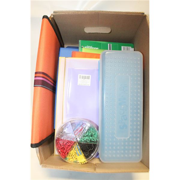 OFFICE SUPPLIES ASSORTED BOX LOT