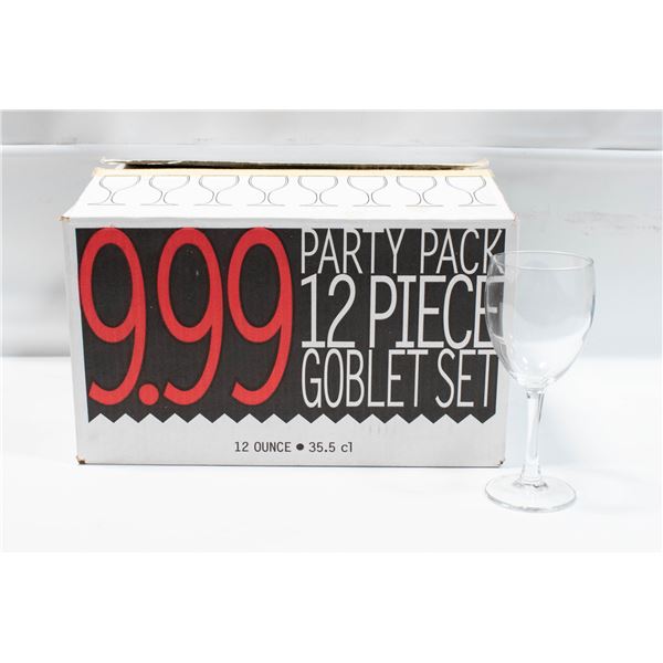 BOX OF WINE GLASSES