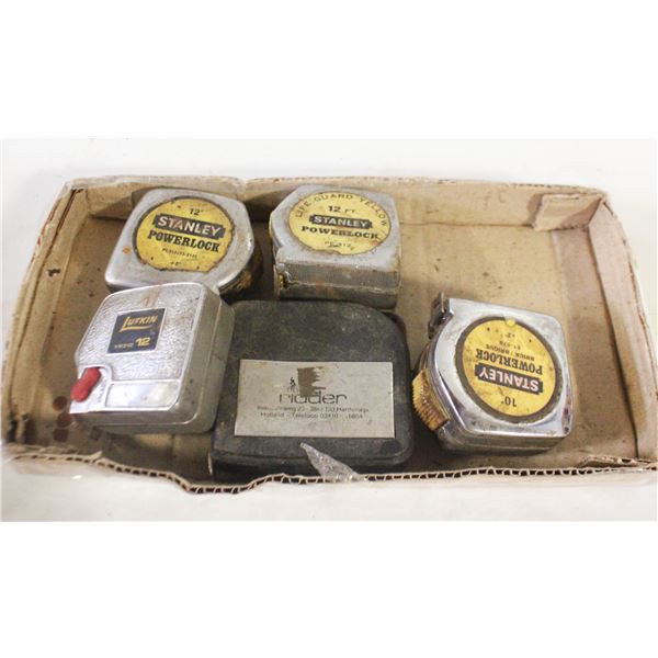 FLAT OF STANLEY RIDDER AND LUFKIN MEASURING TAPES