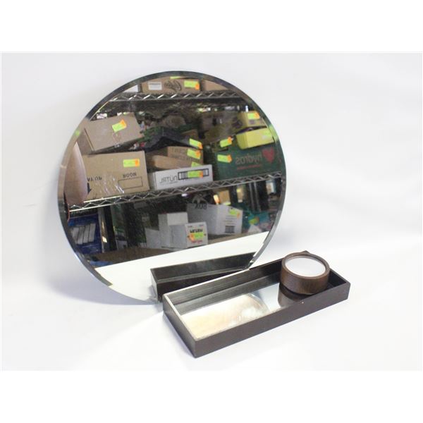 DECORATIVE MIRRORED TRAYS SET OF 3