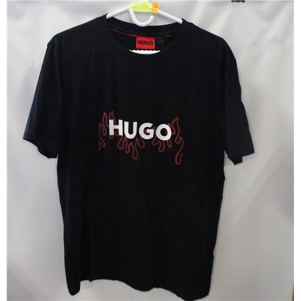 HUGO FLAME LOGO LARGE BLACK LIMITED T SHIRT