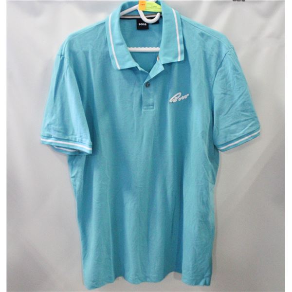 BOSS LOGO-PRINT COTTON PIQUÉ POLO SHIRT