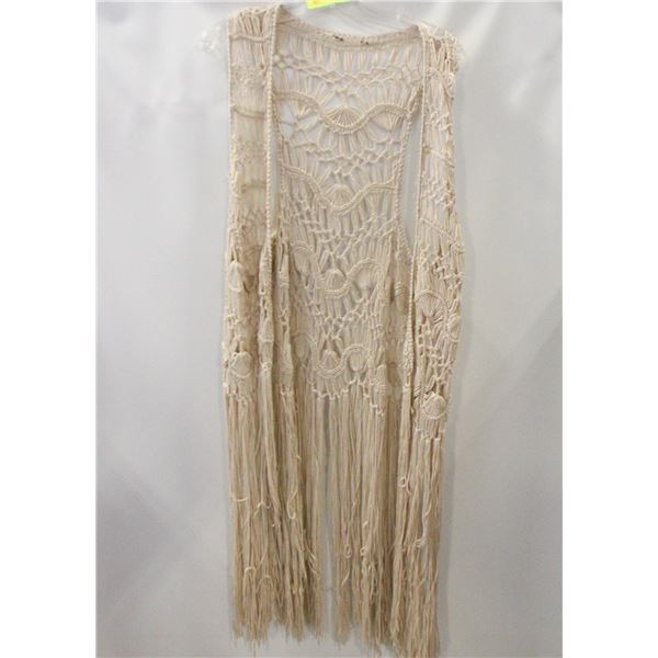 ESTATE LADIES KNIT CARDIGAN FRINGE STYLE