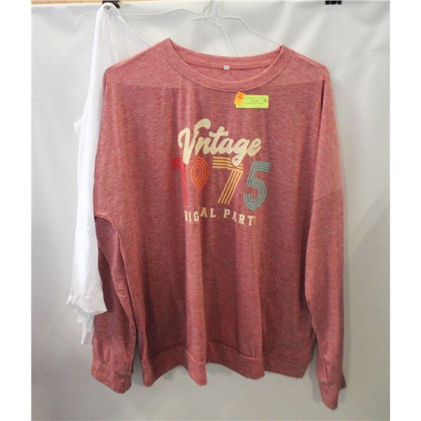 NEW- 2 WOMENS 2XL SHIRTS.