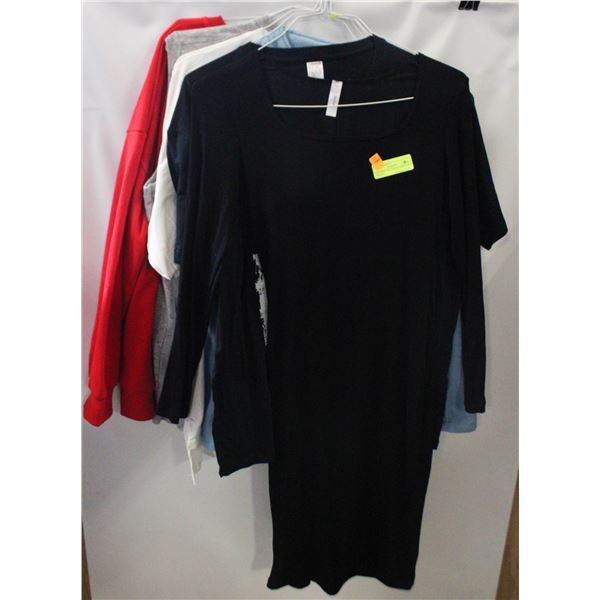 6 WOMEN’S XL VAROUS SHIRTS AND DRESSES.