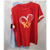 Image 1 : WOMENS 2XL BLUE DRESS AND RED SHIRT.