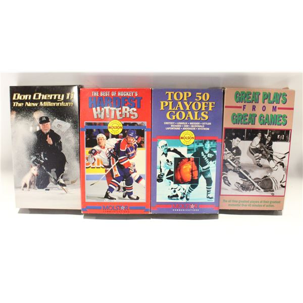 VINTAGE HOCKEY HISTORY VHS TAPES- BOX LOT
