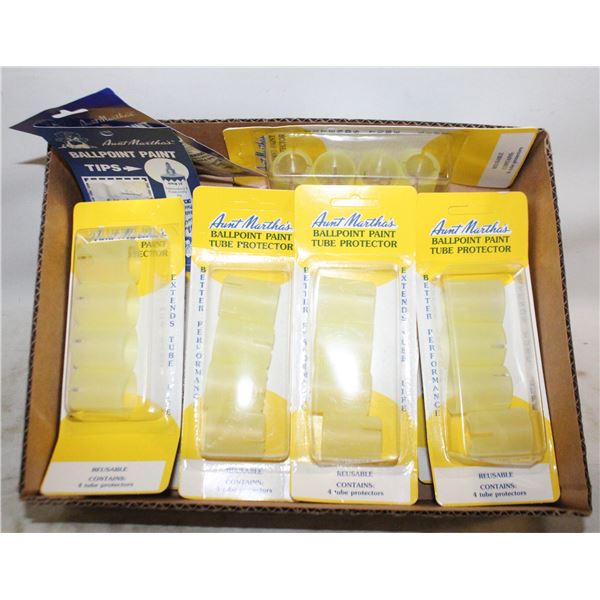 9 PAINT TUBE PROTECTORS & BALL POINT PAINT TIPS -