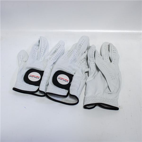 BAG OF 3 KIRKLAND GOLF GLOVES RIGHT HAND WHITE