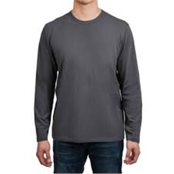 NEW ROUGH DRESS MEN'S LONG SLEEVE T-SHIRT GREY L