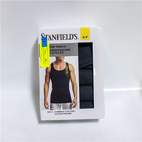 NEW MENS SZ S STANFEILDS 4-PACK RIB TANK TOPS