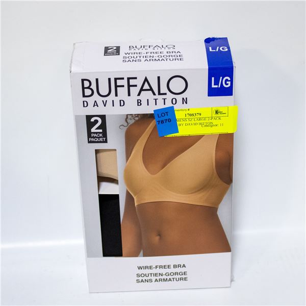 NEW WOMENS SZ LARGE 2-PACK BUFFALO BY DAVID BITTON