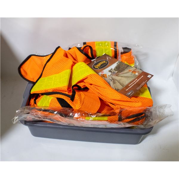 3 NEW PIONEER HI VIZ SAFETY VESTS