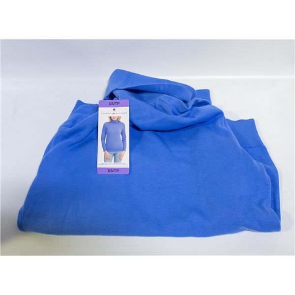 NEW TOMMY HILFIGER WOMENS TURTLENECK XS BLUE