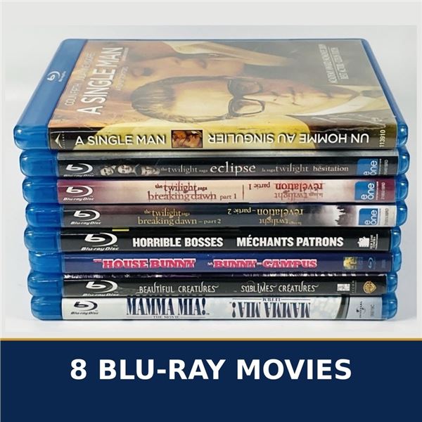 8 BLU-RAY MOVIES