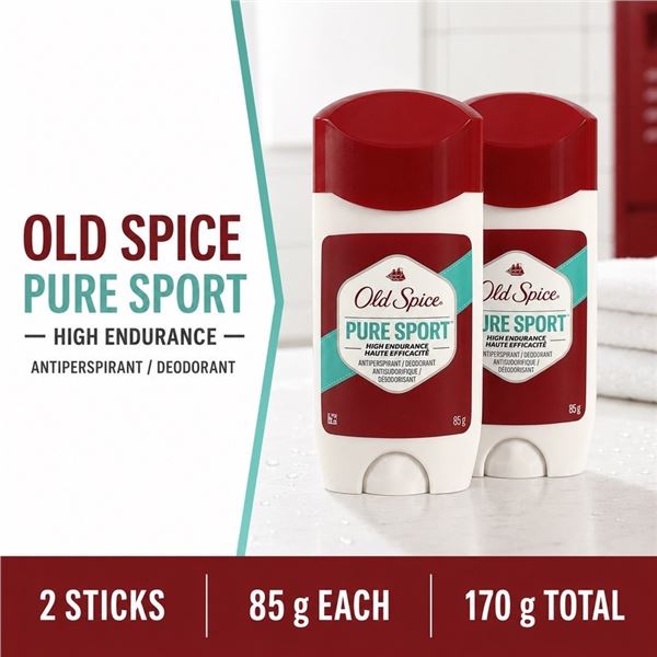 2 OLD SPICE PURE SPORT ANTIPERSPIRANT 85G