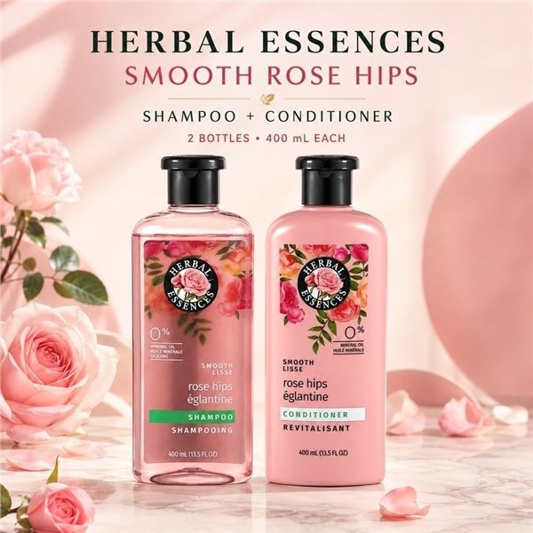 HERBAL ESSENCES ROSE HIPS SHAMPOO + CONDITIONER