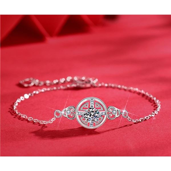 925S 1 CT GRA CERTIFIED LUCKY COIN SYLE BRACELET