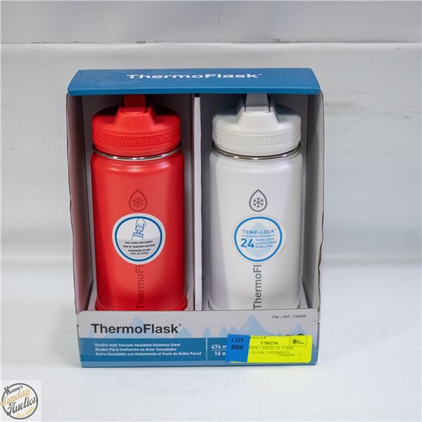 BRAND NEW 2 PACK OF 474ML THERMO FLASK THERMOS'S