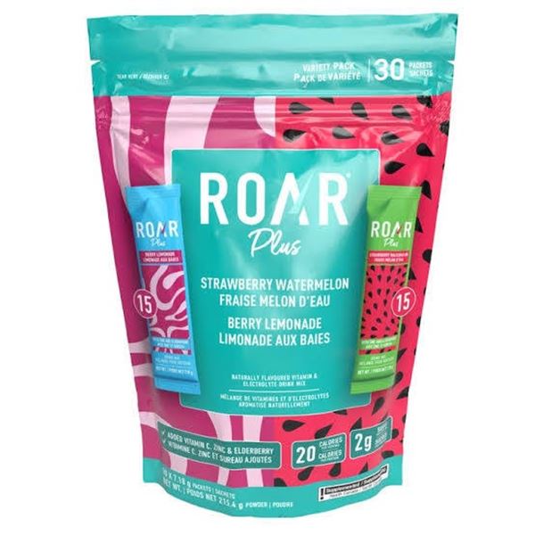 NEW 30 PACK OF ROAR PLUS VITAMIN ELECTROLYTE DRINK