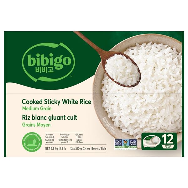 PAST BB 12 X 210G BIBIGO COOKED STICKY WHITE RICE