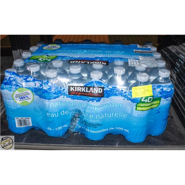 NEW 40 X 500ML PACK OF KIRKLAND SPRING WATER