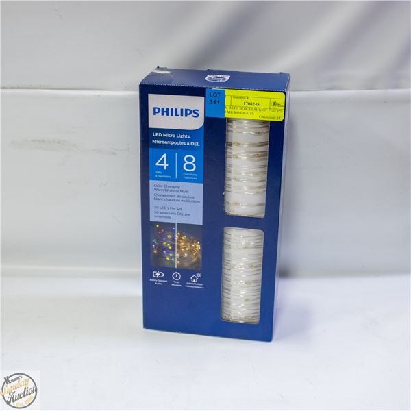 NEW WITH BOX 4 PACK OF PHILIPS LED MICRO LIGHTS