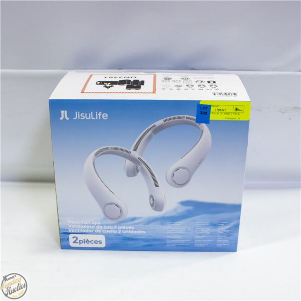 JISU LIFE 2 PACK OF WHITE NECK FANS