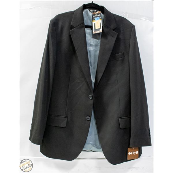 NEW MENS SZ 44R HAGGAR SUIT JACKET - BLACK