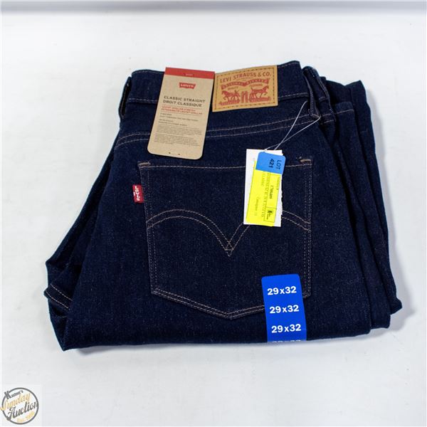 NEW WOMENS SZ 8L 29 X 32 LEVIS DARK CLASSIC