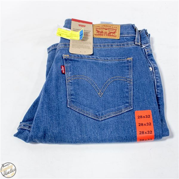 NEW WOMENS SZ 6L 28 X 32 LEVIS CLASSIC STRAIGHT