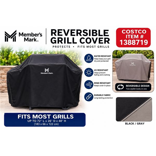 BRAND NEW REVERSIBLE GRILL COVER - UNIVERSAL FIT