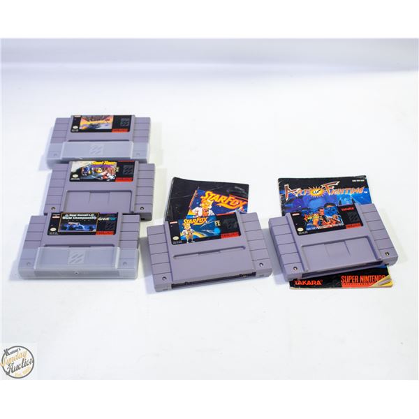 LOT OF 5 SUPER NINTENDO GAMES